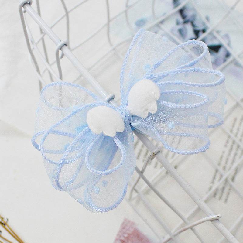 Children s Hairpin girl Little Angel Bow Hairpin - Mubimart