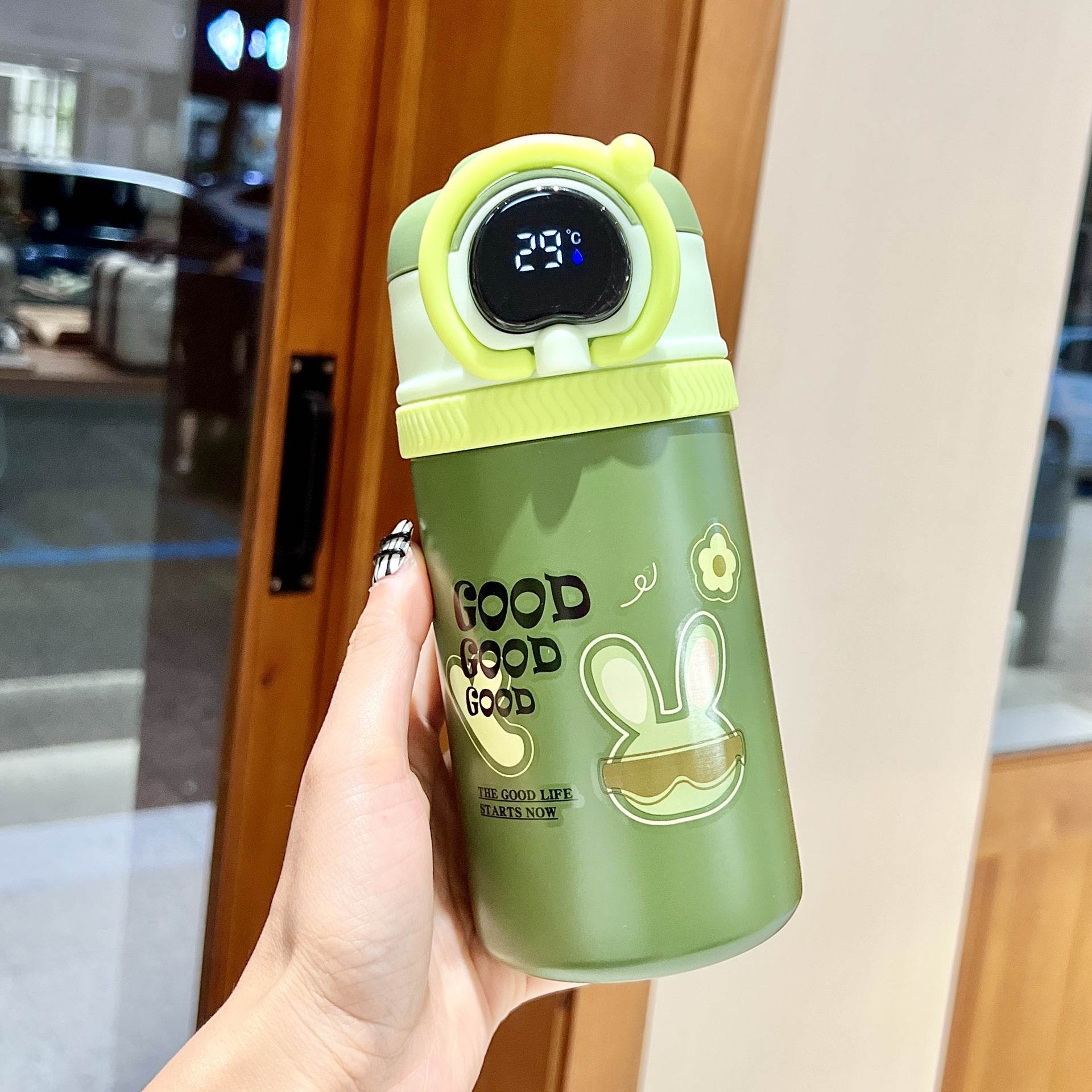 Children's Intelligent Thermal Insulation Cup Large Capacity Portable - Mubimart