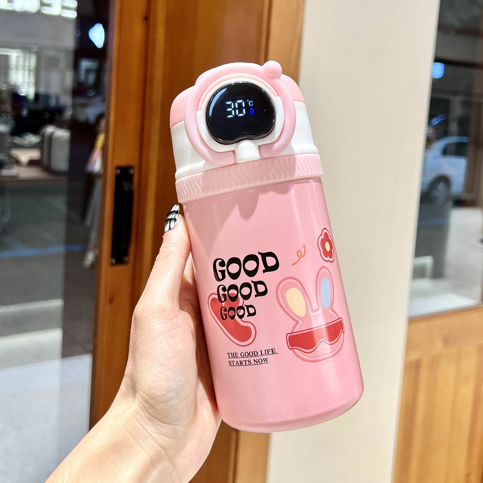 Children's Intelligent Thermal Insulation Cup Large Capacity Portable - Mubimart