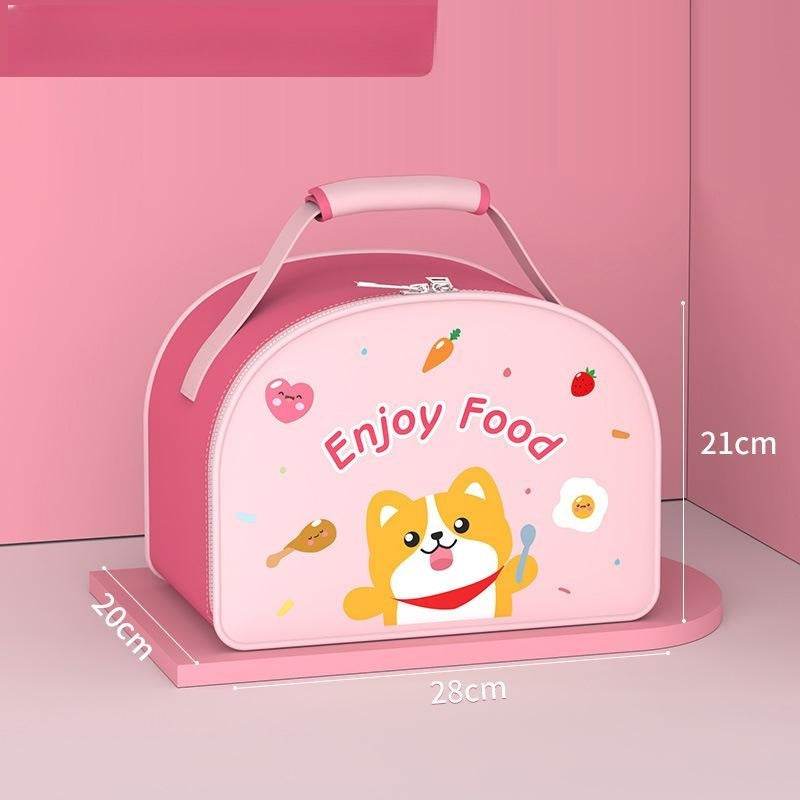 Children's Lunch Box Handbag Multi-layer Thermal Insulation Primary School Student Waterproof Handbag - Mubimart