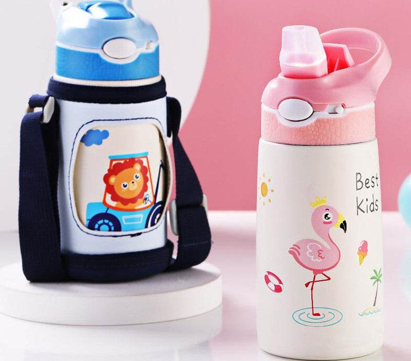 Children's Stainless Steel Thermo Cup With Straw - Mubimart