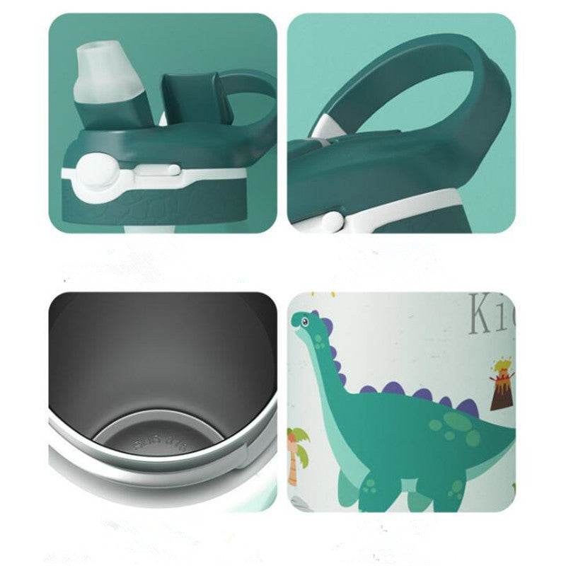 Children's Stainless Steel Thermo Cup With Straw - Mubimart