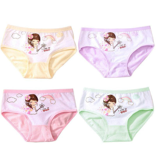 Children's Underwear Girls Pure Cotton Boxer - Mubimart