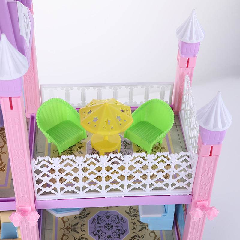 Children's Villa House Building Blocks Assembled House Children's Toys Play House Gorgeous Villa Princess House - Mubimart
