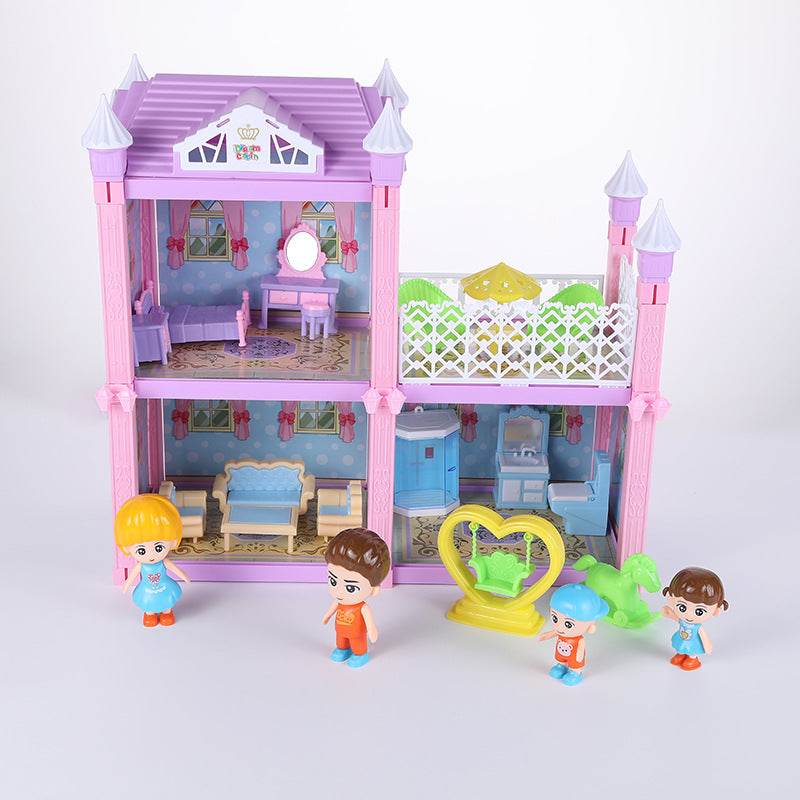 Children's Villa House Building Blocks Assembled House Children's Toys Play House Gorgeous Villa Princess House - Mubimart
