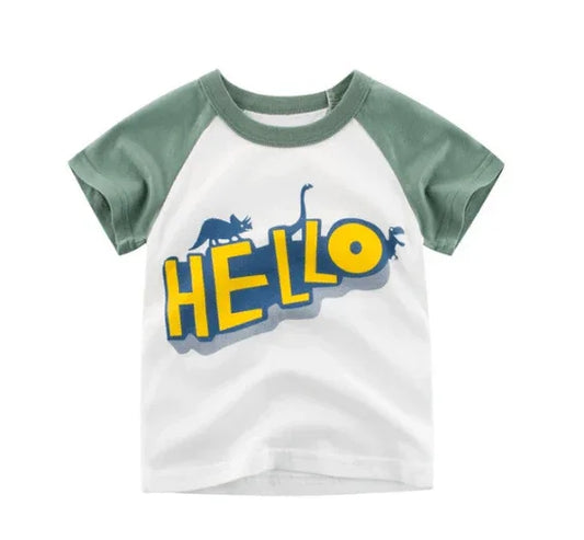 Children-s-Wear-Summer-New-Korean-Children-s-Boys-Cotton-T-shirt-Men-s-Treasure-In-Children-s-Short-Sleeves-Mubimart-6601 - Mubimart