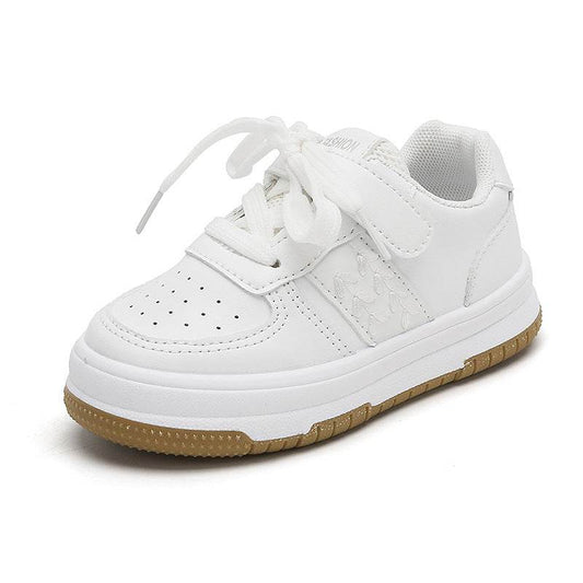 Children's White Shoes Sneakers Lightweight Non-slip Boys Casual Soft Bottom Baby Sneakers - Mubimart