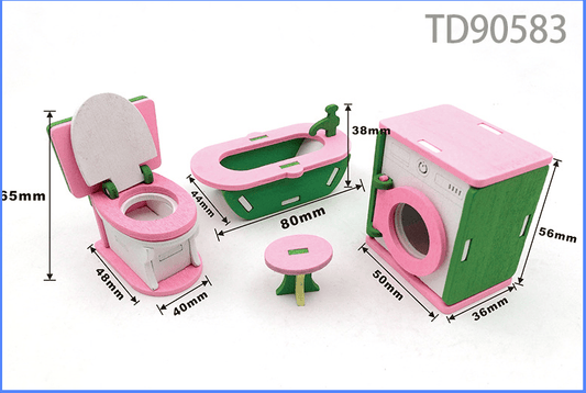 Children's Wooden Doll Miniature Play House Toy - Mubimart