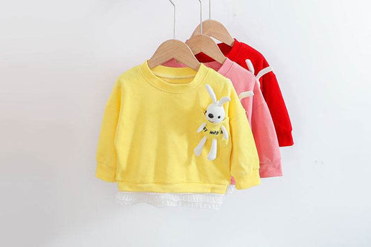 Children's cClothing Spring New Long-sleeved Two-piece Child Clothes Girl Baby Suit - Mubimart