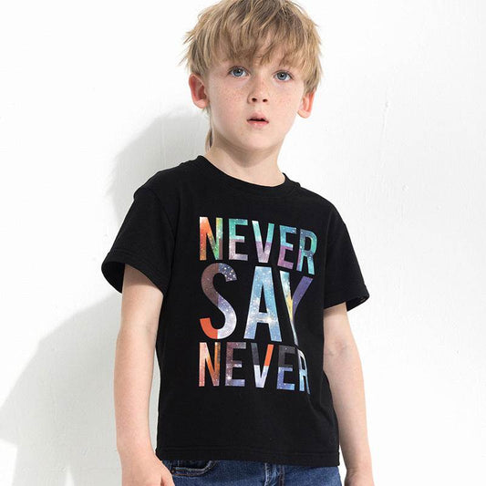 Children's letter print T-shirt - Mubimart