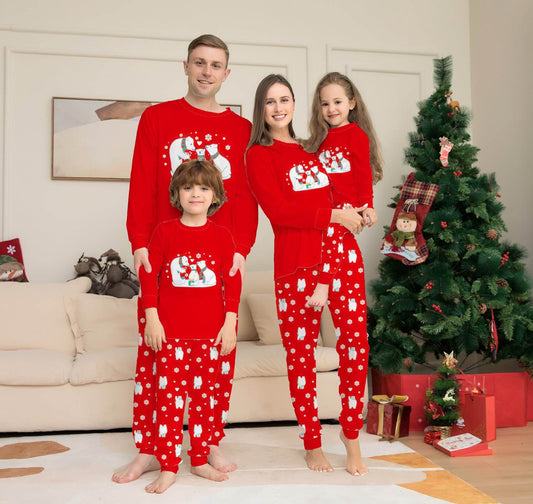 Christmas Family Pajamas Matching Sets Christmas Sleepwear Parent-Child Pjs Outfit For Christmas Holiday Xmas Party - Mubimart