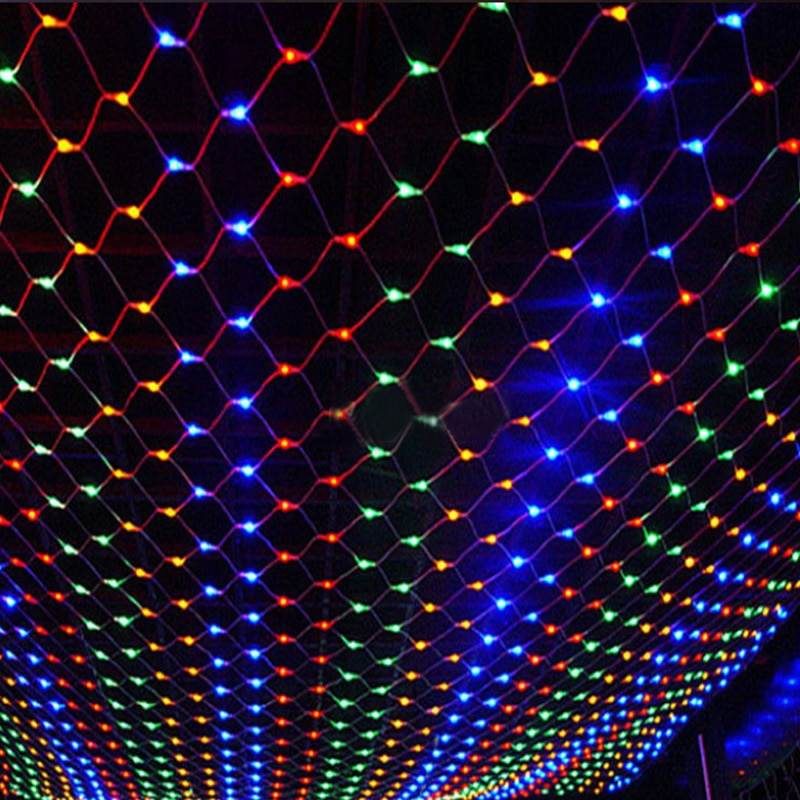 Christmas led lights string lights outdoor waterproof fishnet lights full of stars paved holiday lights wedding ins decorative lights - Mubimart