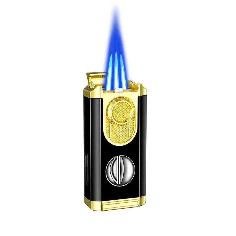 Cigar Lighter With Transom Three Torch Lighter - Mubimart