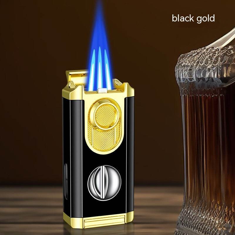 Cigar Lighter With Transom Three Torch Lighter - Mubimart