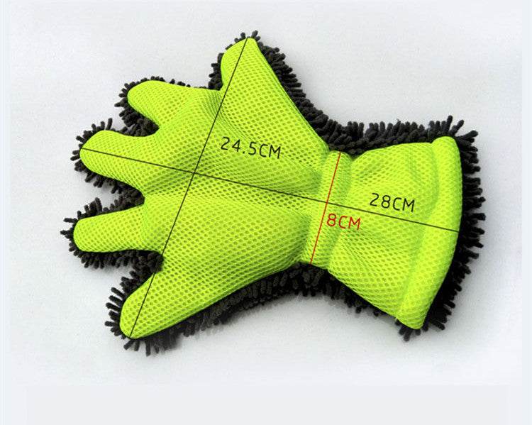 Cleaning Wash Tool Double-sided Plush Car Wiping Gloves - Mubimart