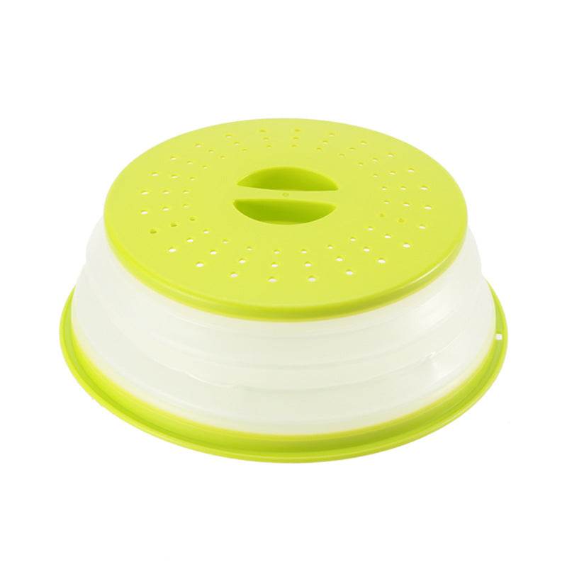 Collapsible Microwave Ovens Cover Food Storage Fresh-keeping Cover Fruit Vegetables Colander Strainer Lid Drain Basket - Mubimart