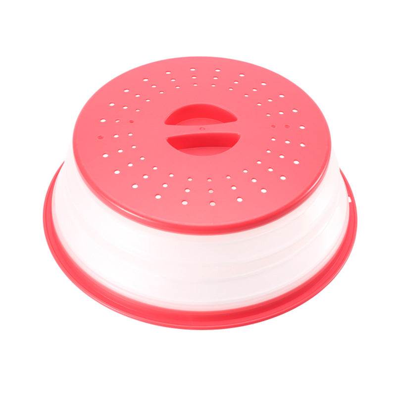 Collapsible Microwave Ovens Cover Food Storage Fresh-keeping Cover Fruit Vegetables Colander Strainer Lid Drain Basket - Mubimart