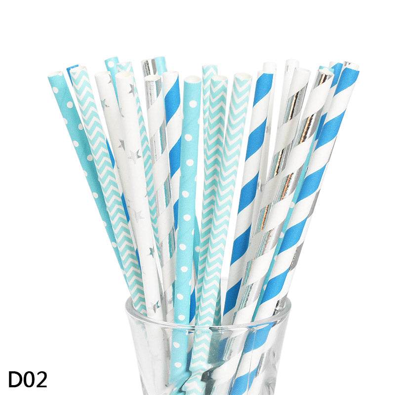 Color paper straws bronzing straws - Mubimart