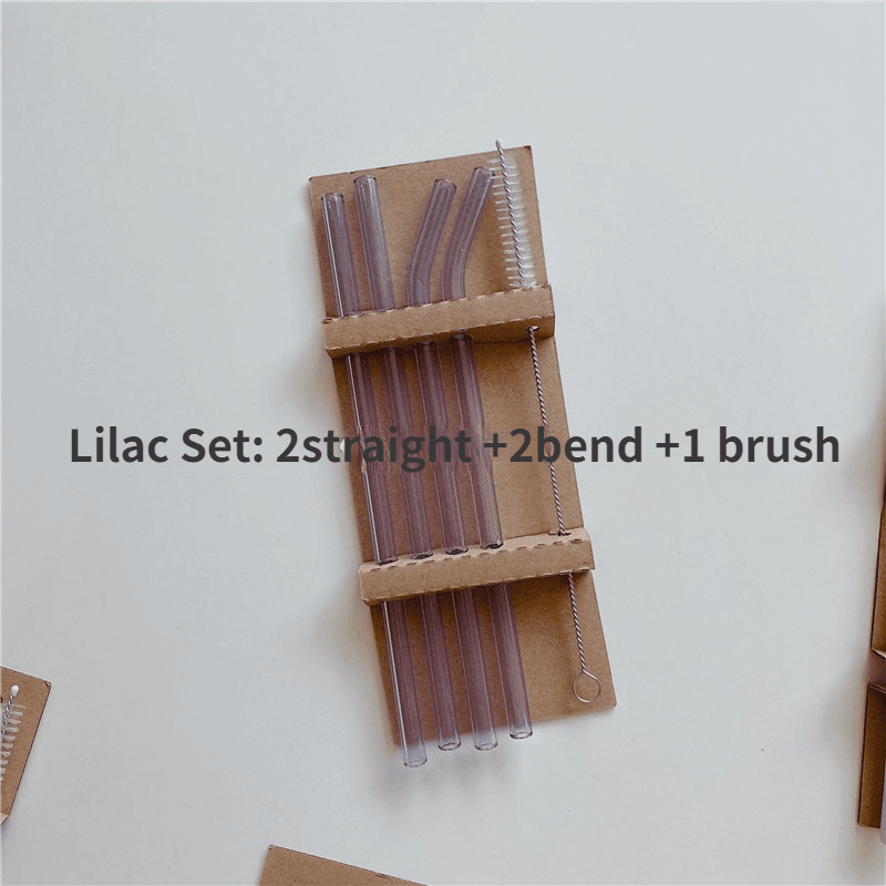 Colored High Borosilicate Glass Straws Are Heat-resistant And Cold-resistant - Mubimart