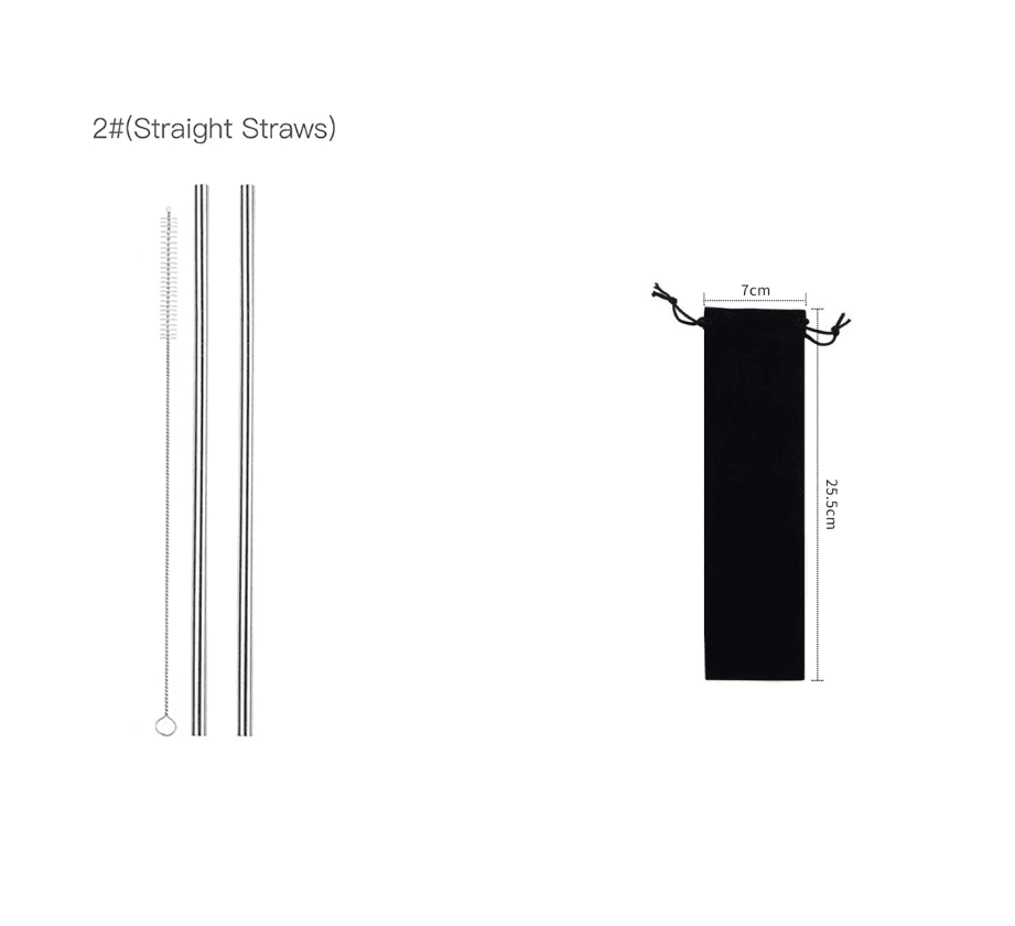 Colored Metal Stainless Steel Straws - Mubimart