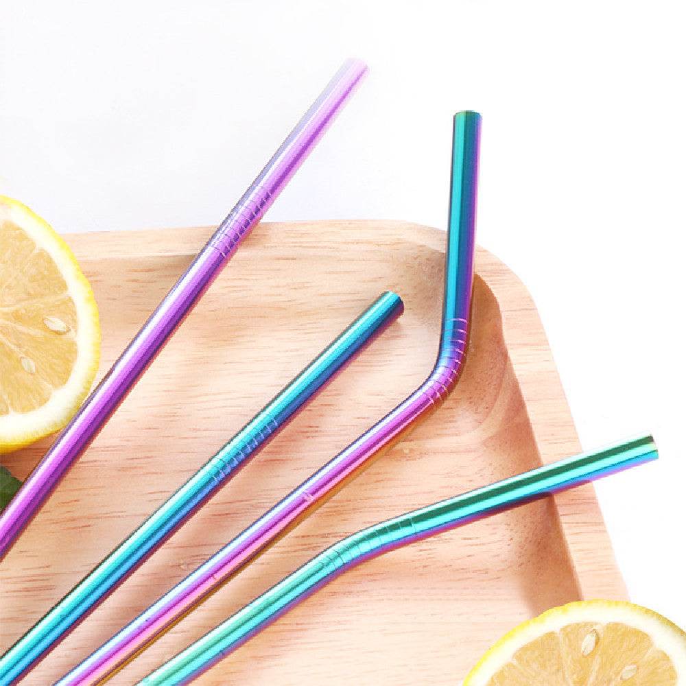 Colored Metal Stainless Steel Straws - Mubimart