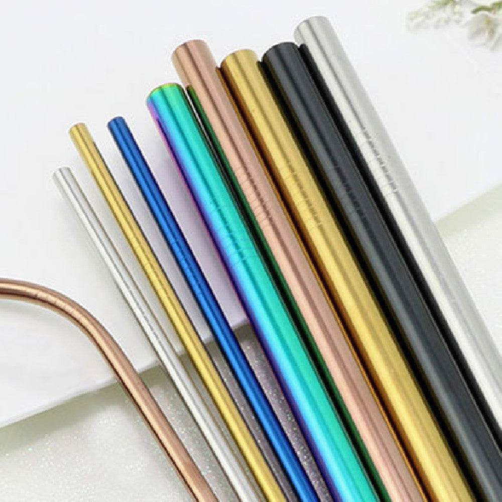 Colored Metal Stainless Steel Straws - Mubimart