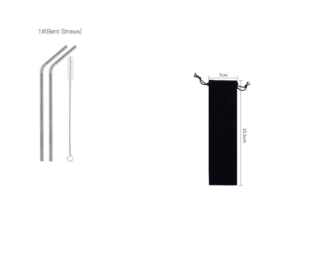 Colored Metal Stainless Steel Straws - Mubimart