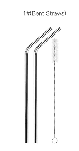 Colored Metal Stainless Steel Straws - Mubimart