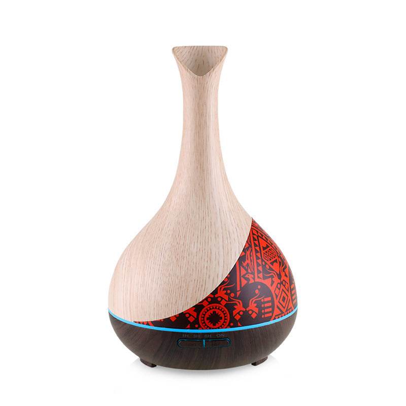 Colorful wood grain ultrasonic humidifier - Mubimart