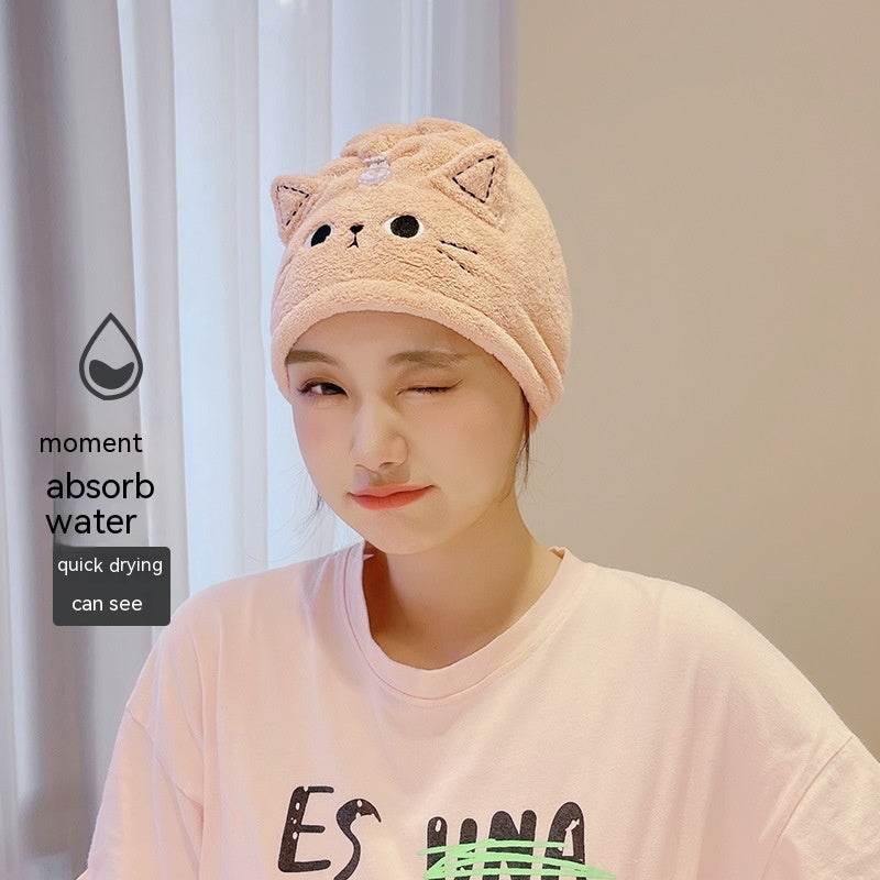 Coral Fleece Absorbent Hair Drying Towel - Mubimart