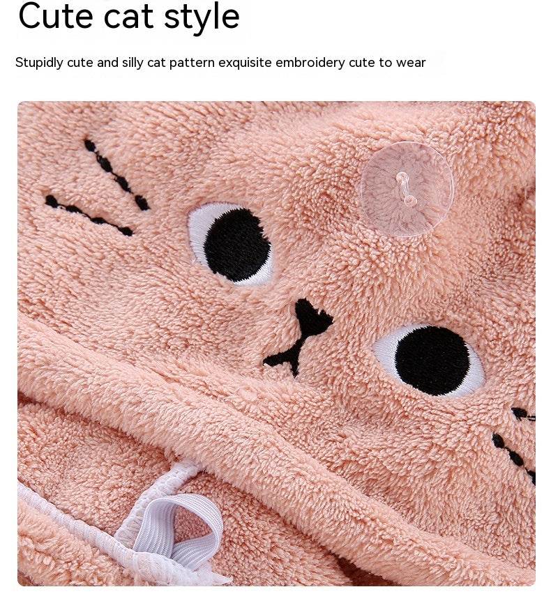 Coral Fleece Absorbent Hair Drying Towel - Mubimart