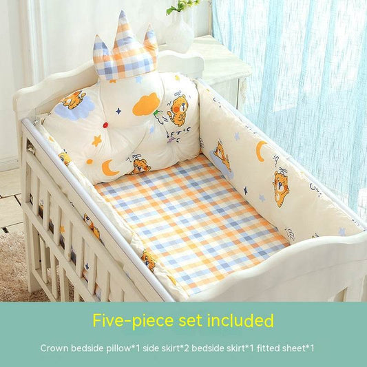 Cotton Crib Guardrail Anti-collision Bed Fence - Mubimart