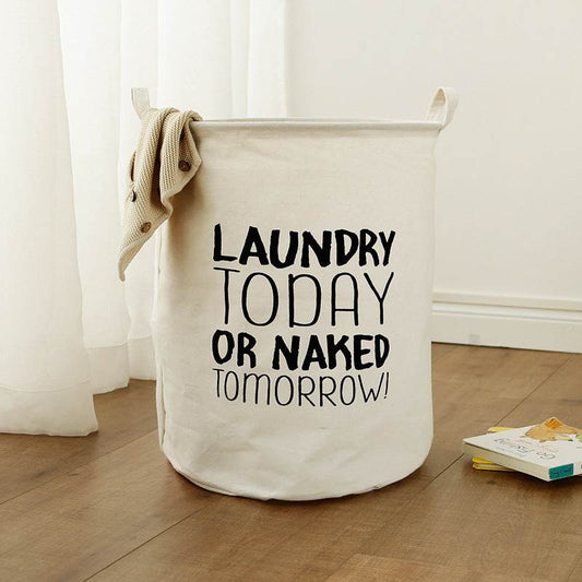 Cotton Linen Cloth Art Waterproof Dirty Clothes Hamper Large Storage Basket - Mubimart