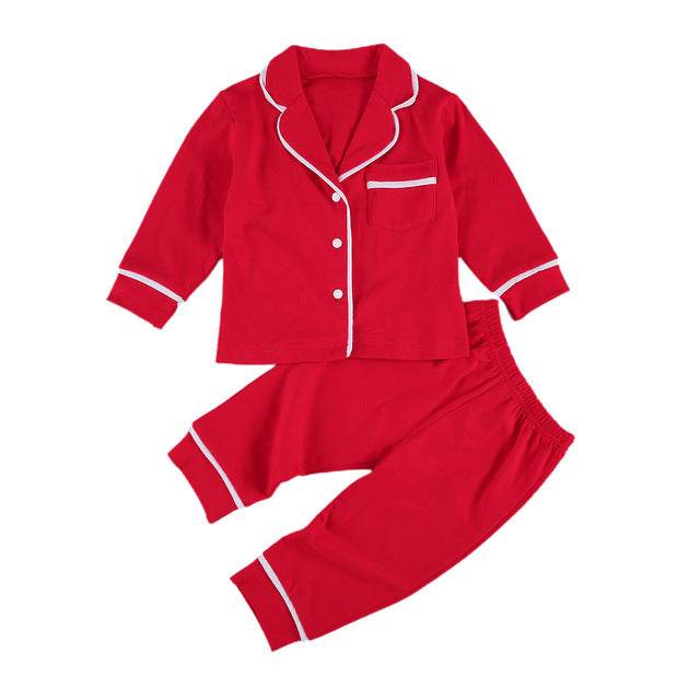Cotton Two Piece Pajama Sets Toddler Kids Baby Girl Boy - Mubimart