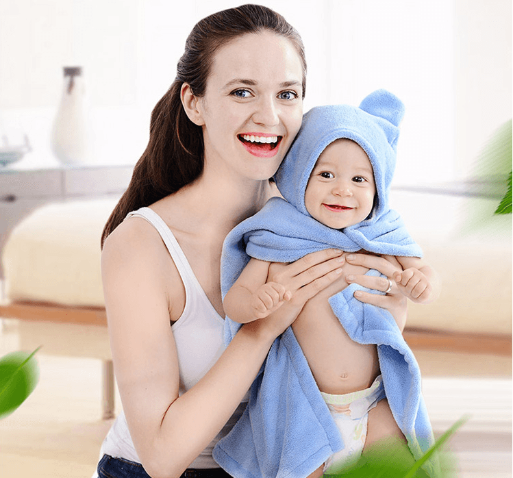 Cotton baby care hooded bath towel - Mubimart