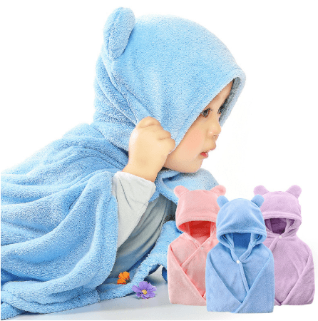 Cotton baby care hooded bath towel - Mubimart
