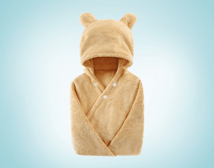 Cotton baby care hooded bath towel - Mubimart