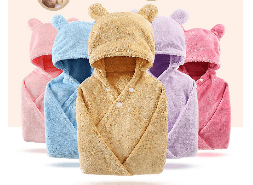 Cotton baby care hooded bath towel - Mubimart