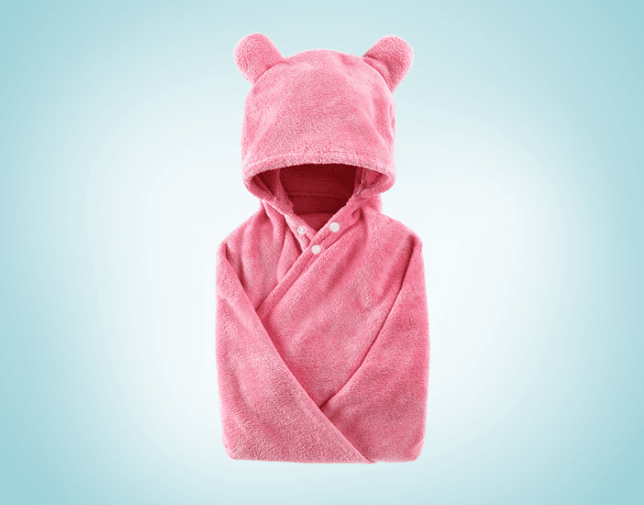 Cotton baby care hooded bath towel - Mubimart