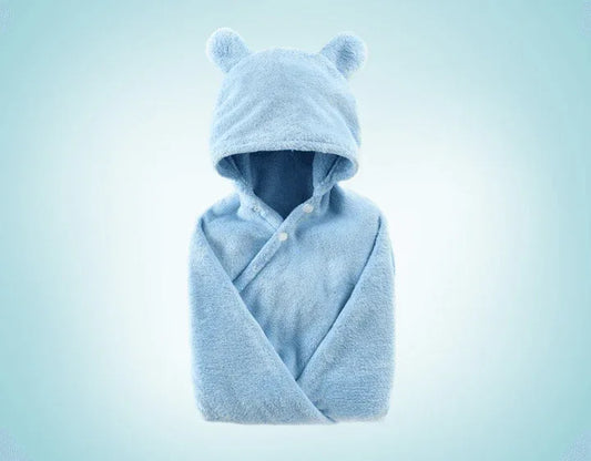 Cotton-baby-care-hooded-bath-towel-Mubimart-983 - Mubimart