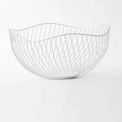 Creative Lotus Leaf Irregular Edge Simple Modern Iron Fruit Basket - Mubimart