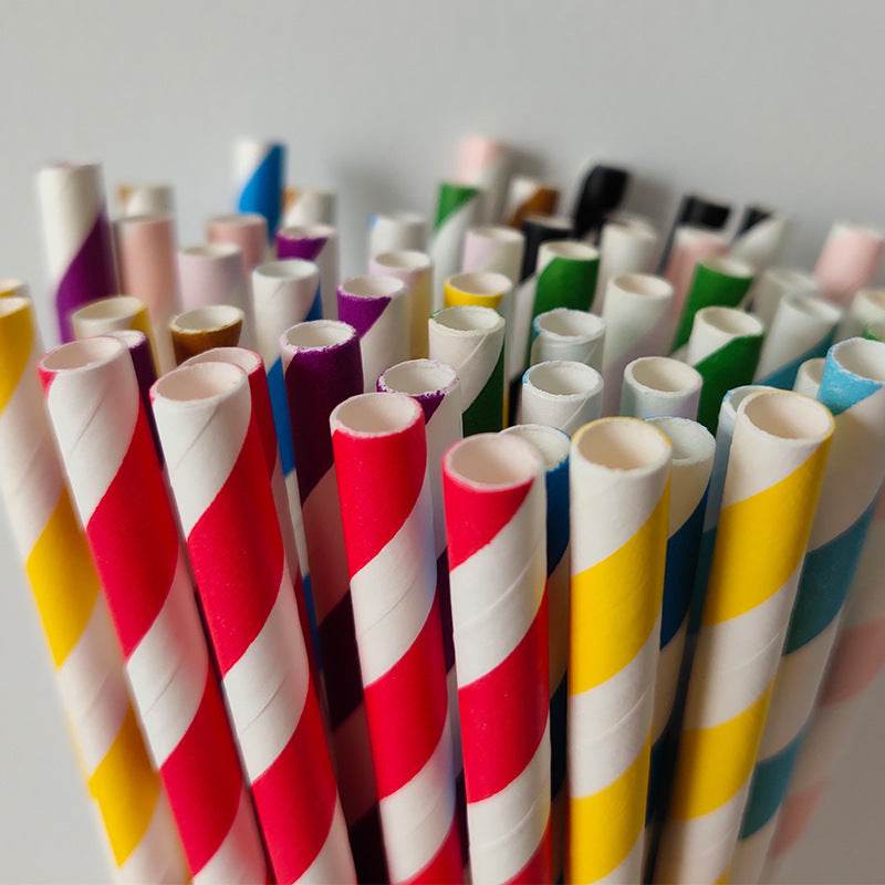 Creative Simple Portable Home Color Paper Straws - Mubimart