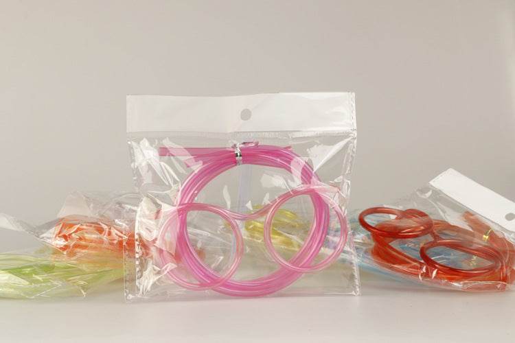 Creative Straws Glasses Beard Crazy Funny Plastic Art Straws - Mubimart