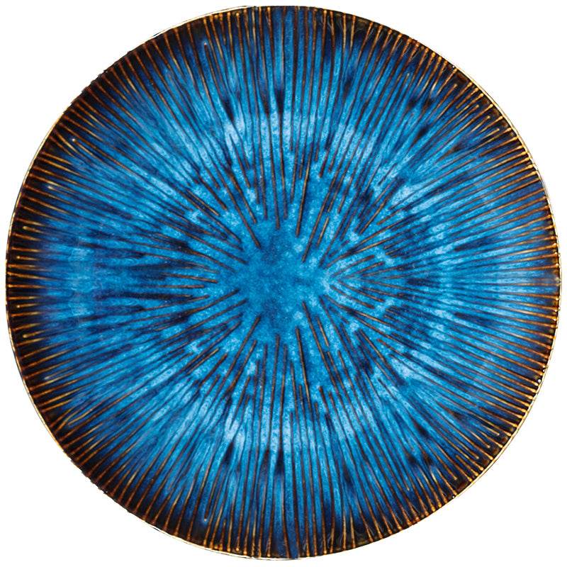 Creative Western Steak Plate Ceramic Pasta Plate Fruit Salad Plate Japanese Embossed Household Vegetable Plate - Mubimart
