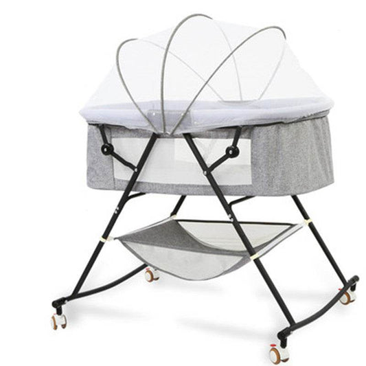Crib newborn multifunctional comfort baby baby portable baby shaker foldable European cradle bed - Mubimart