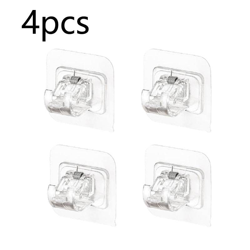 Curtain Hook Telescopic Rod Fixed Clamp Bracket Paste Without Drilling Household - Mubimart