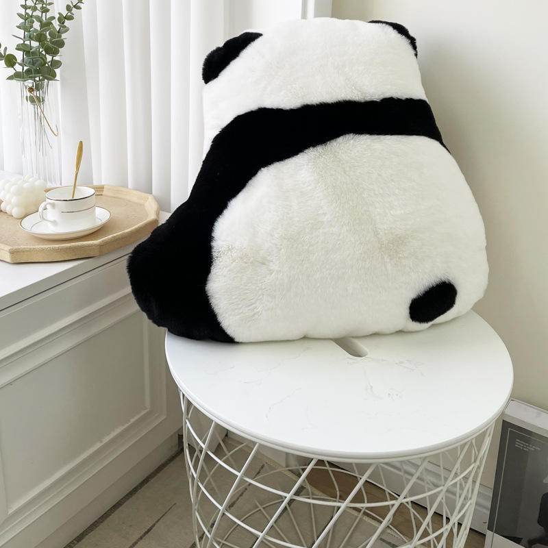 Cute Panda Back View Bedside Pillow Cushion - Mubimart