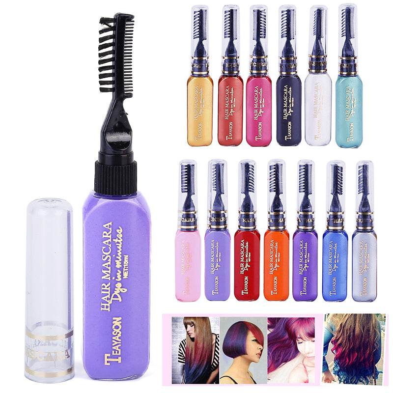 DIY Dye Stick One-off Hair Color Dye Comb Temporary Crayons Hair Color Comb Washable Hair Dye Crayons - Mubimart