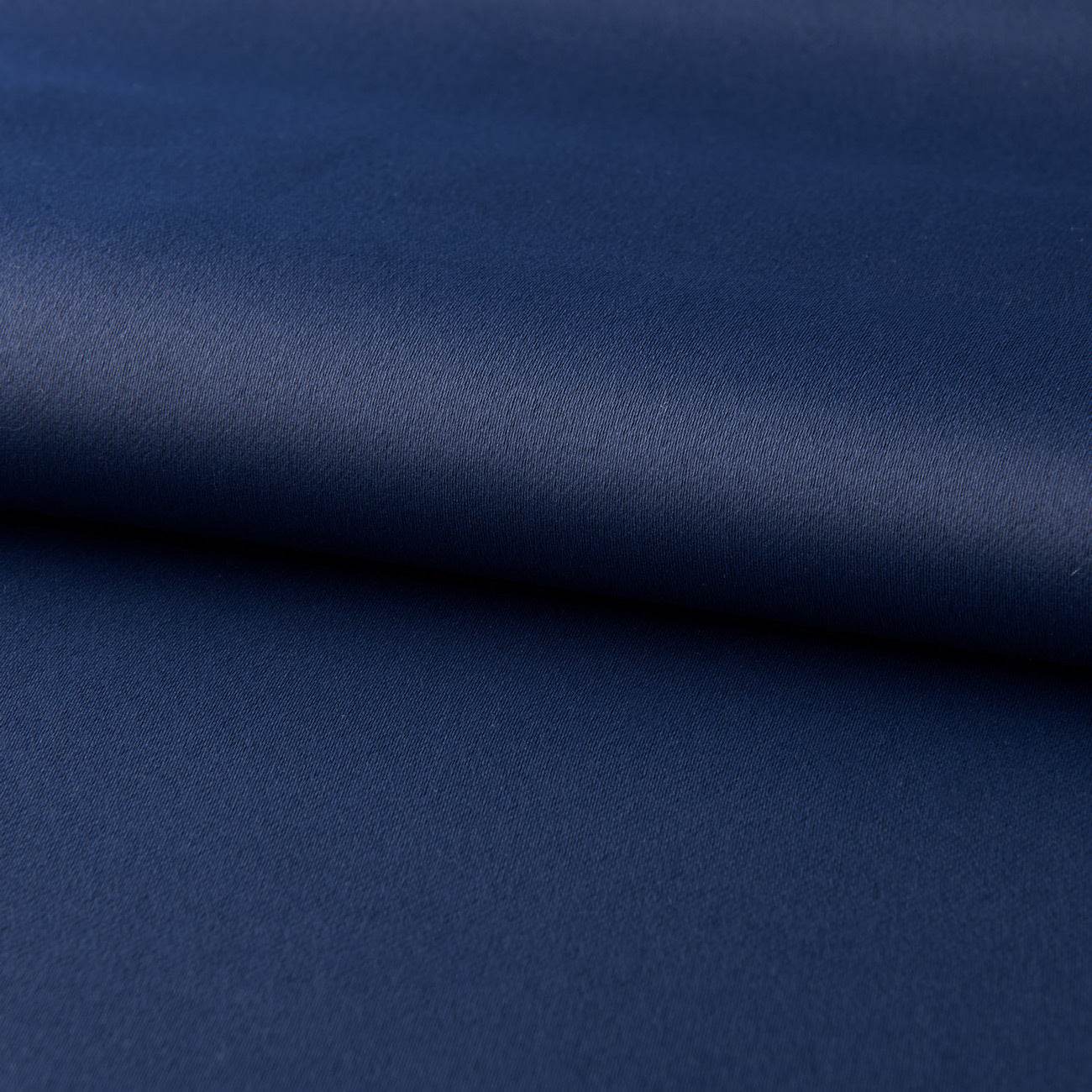 Dark Blue Bedroom Blackout Fabric Printed Curtains - Mubimart