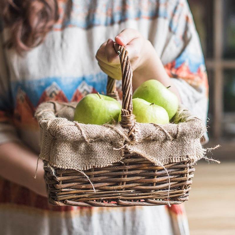 Decorative Vegetable Basket, Fruit Basket, Mari Wicker Flower Ware - Mubimart